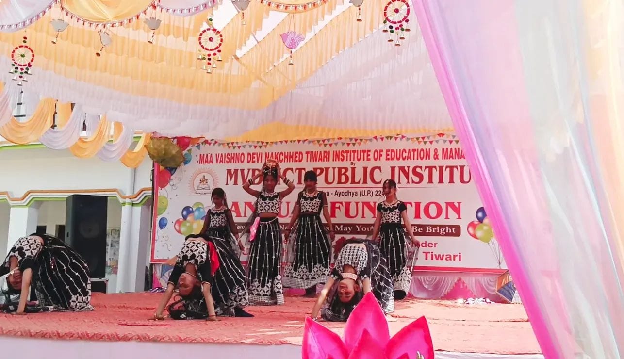 Students dancing on Annual Sports Day 2025